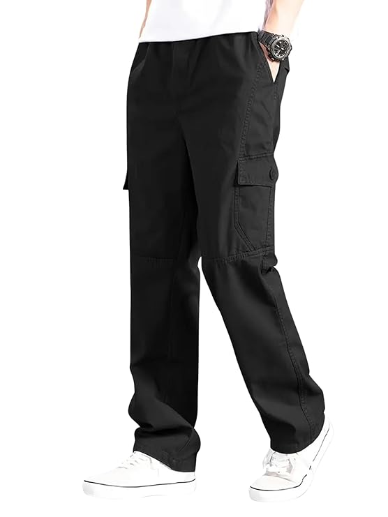 Lymio Cargo for Men || Cotton Cargo Pant || Drawstring Waist Pant (Also Available in Plus Sizes) (117-120) - Image 2