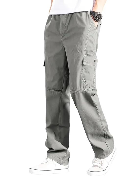 Lymio Cargo for Men || Cotton Cargo Pant || Drawstring Waist Pant (Also Available in Plus Sizes) (117-120) - Image 3
